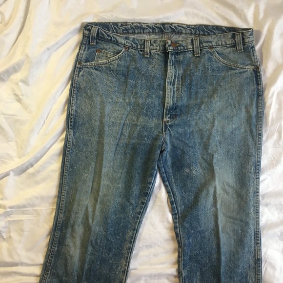 Dakota Made USA Men's Jeans 40 Waist 28 Inseam 100% Cotton Distressed Fit Acid - Picture 13 of 16
